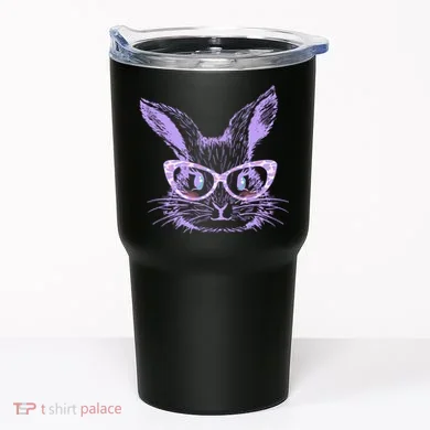 Cute Easter Bunny With Glasses Tumbler