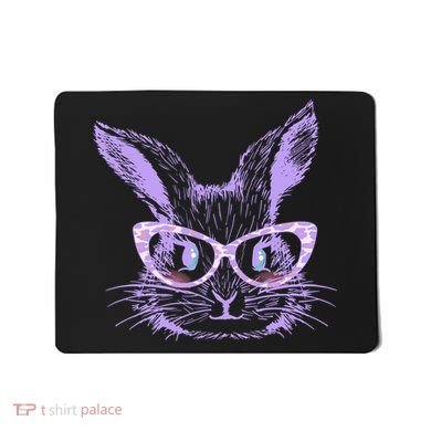 Cute Easter Bunny With Glasses Mousepad