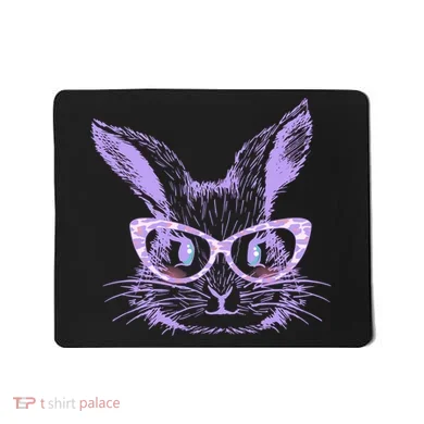 Cute Easter Bunny With Glasses Mousepad