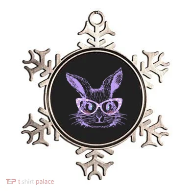Cute Easter Bunny With Glasses Ornament