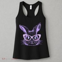 Cute Easter Bunny With Glasses Women's Tank Top thumb 3