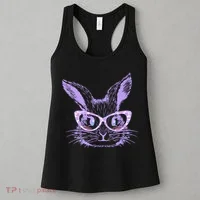 Cute Easter Bunny With Glasses Women's Tank Top thumb 3