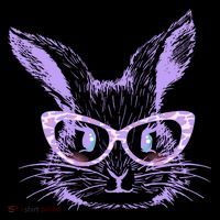 Cute Easter Bunny With Glasses Women's Tank Top thumb 5