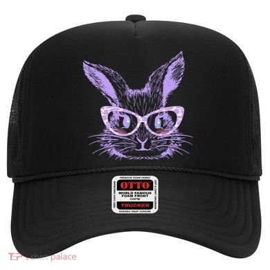 Cute Easter Bunny With Glasses Hat