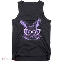 Cute Easter Bunny With Glasses Tank Top thumb 0