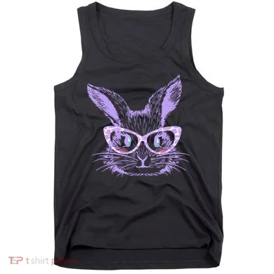 Cute Easter Bunny With Glasses Tank Top