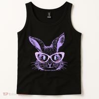Cute Easter Bunny With Glasses Tank Top thumb 2