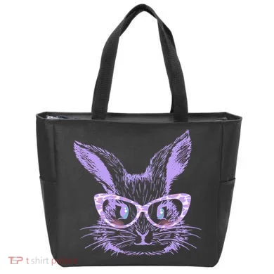 Cute Easter Bunny With Glasses Tote Bag