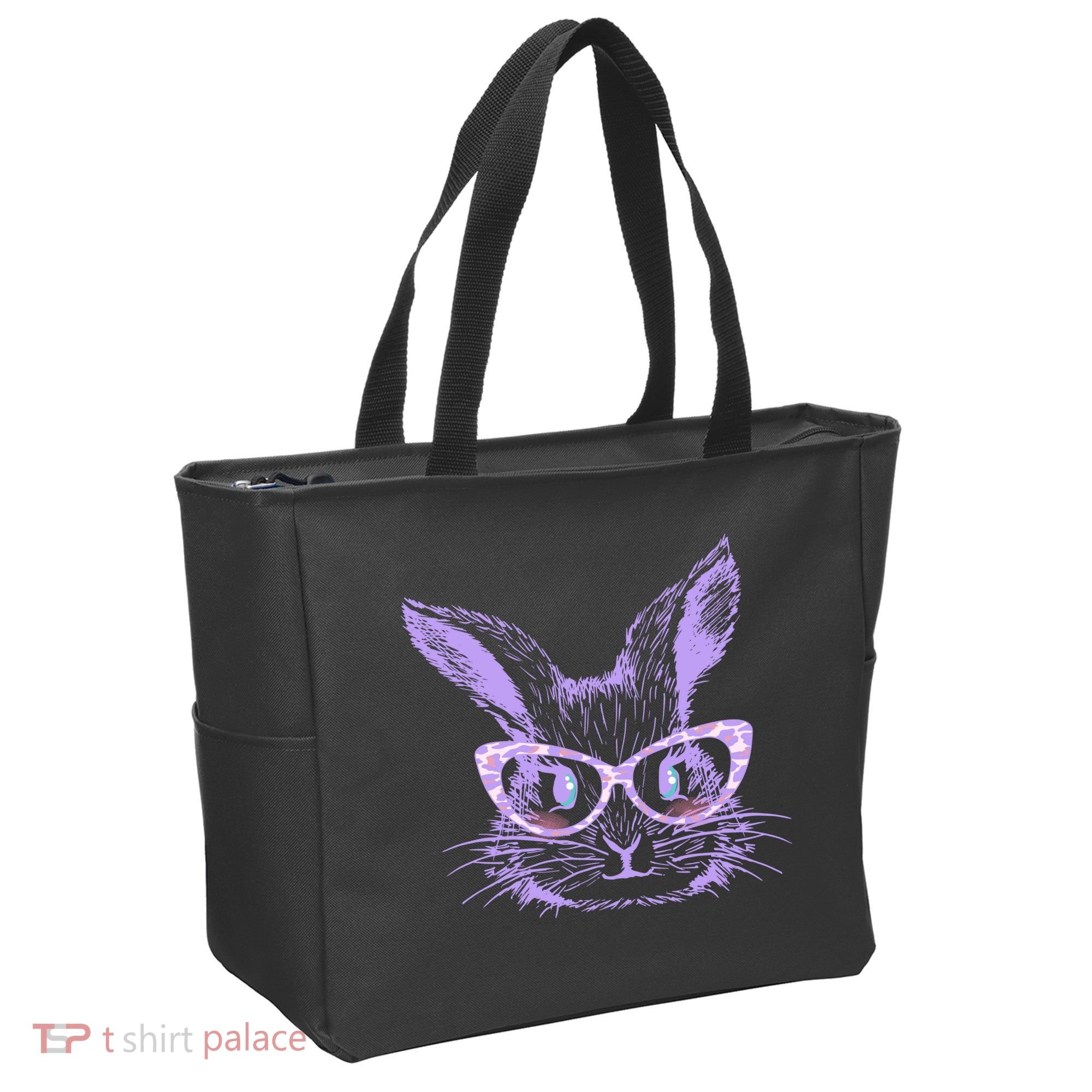 Cute Easter Bunny With Glasses Tote Bag