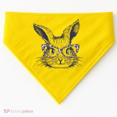 Cute Easter Bunny With Glasses USA-Made Doggie Bandana