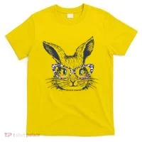Cute Easter Bunny With Glasses T-Shirt thumb 0