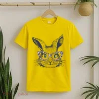 Cute Easter Bunny With Glasses T-Shirt thumb 2