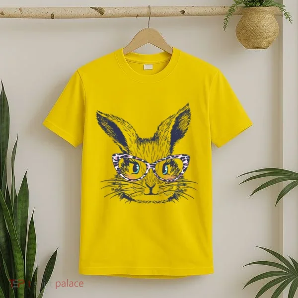Cute Easter Bunny With Glasses T-Shirt