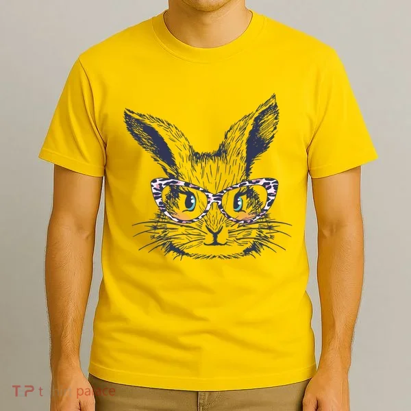 Cute Easter Bunny With Glasses T-Shirt