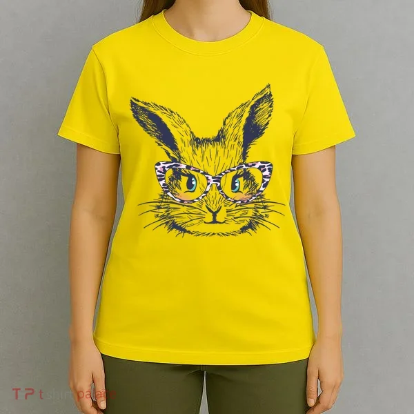 Cute Easter Bunny With Glasses T-Shirt