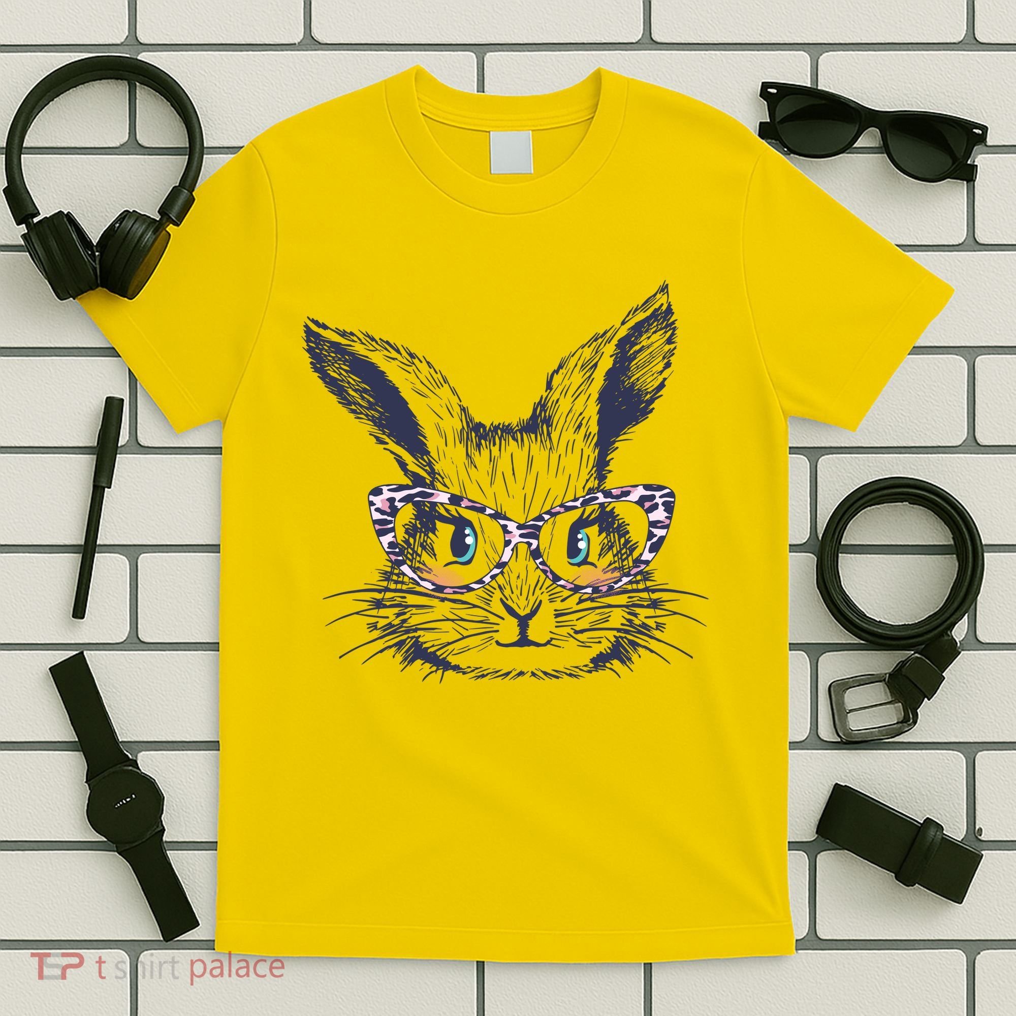 Cute Easter Bunny With Glasses T-Shirt