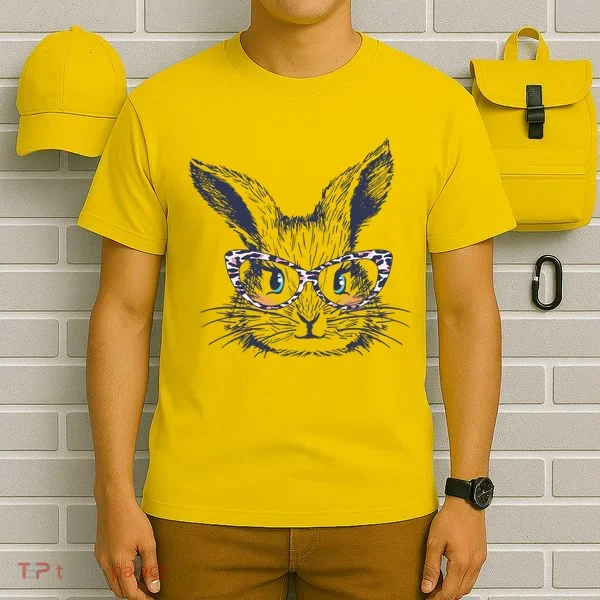 Cute Easter Bunny With Glasses T-Shirt
