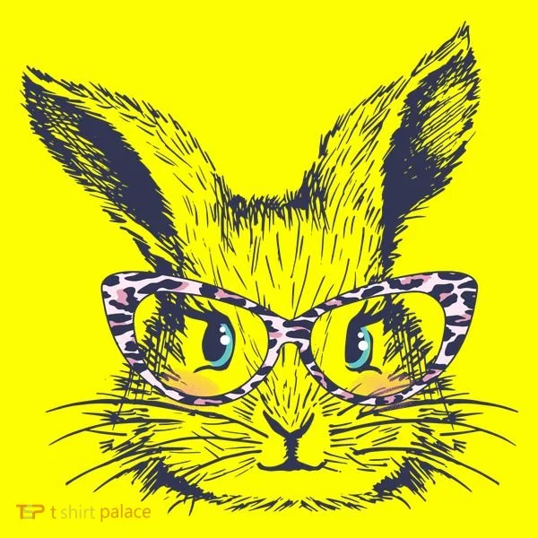 Cute Easter Bunny With Glasses T-Shirt