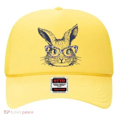 Cute Easter Bunny With Glasses Hat