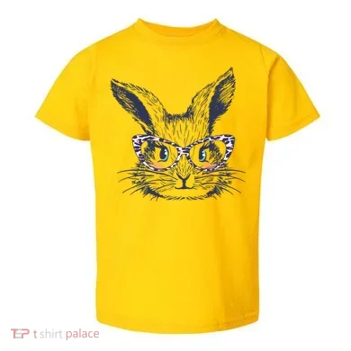 Cute Easter Bunny With Glasses Toddler T-Shirt