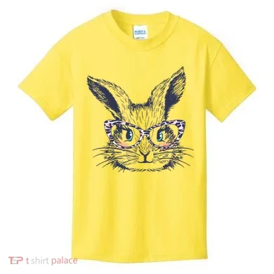 Cute Easter Bunny With Glasses Kids T-Shirt