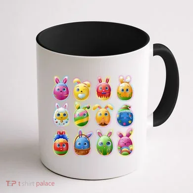 Cute Easter Eggs Coffee Mug back