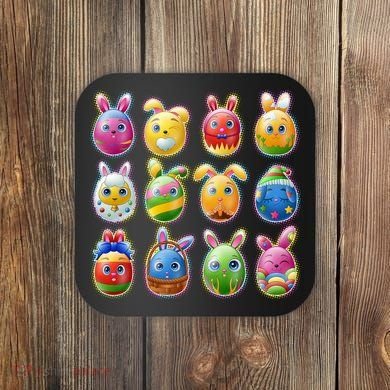 Cute Easter Eggs Coaster