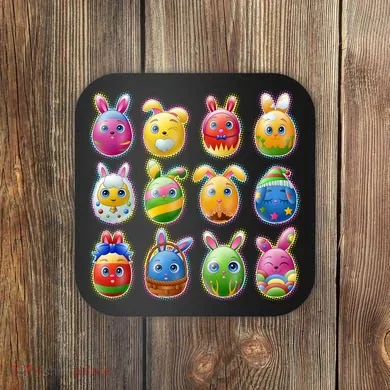 Cute Easter Eggs Coaster