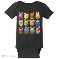 Cute Easter Eggs Baby Bodysuit thumb 0