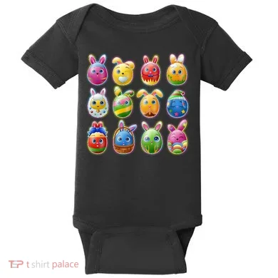 Cute Easter Eggs Baby Bodysuit