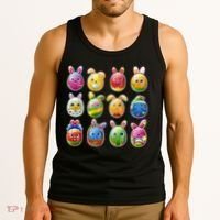 Cute Easter Eggs Tank Top thumb 3