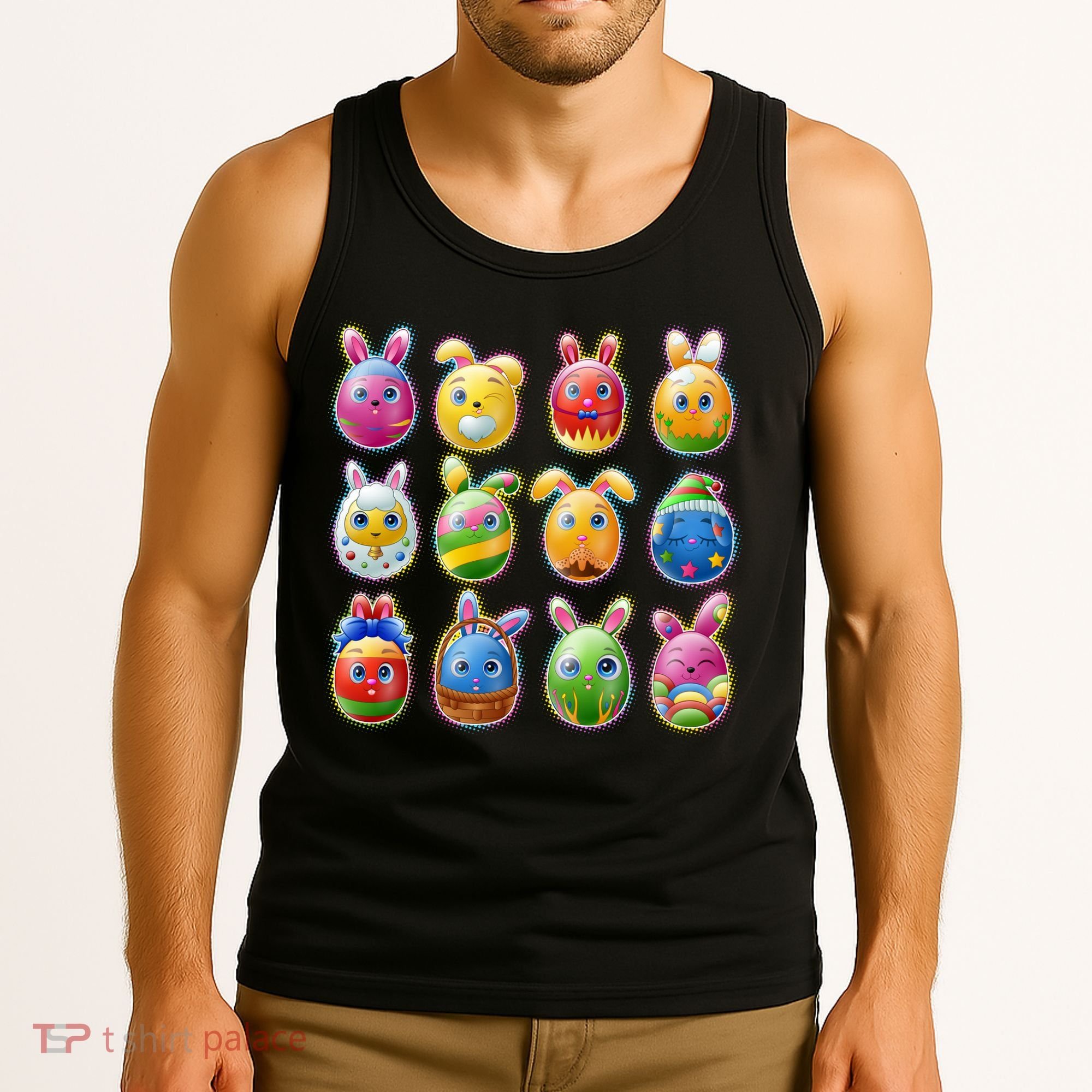 Cute Easter Eggs Tank Top