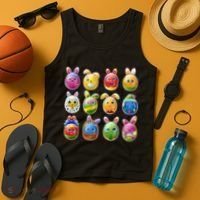 Cute Easter Eggs Tank Top thumb 4