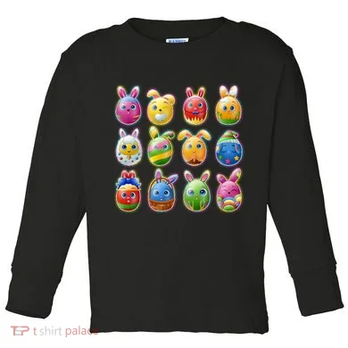 Cute Easter Eggs Toddler Long Sleeve