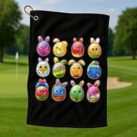 Cute Easter Eggs Golf Towel thumb 1