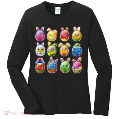 Cute Easter Eggs Women's Long Sleeve Shirt