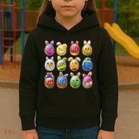 Cute Easter Eggs Kids Hoodie thumb 3