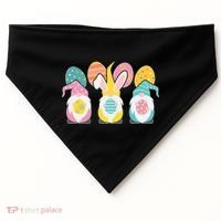 Cute Easter Holiday Gnomes USA-Made Doggie Bandana thumb 0