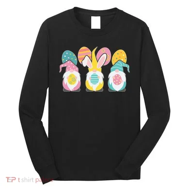 Cute Easter Holiday Gnomes Long Sleeve Shirt