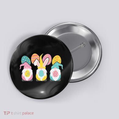 Cute Easter Holiday Gnomes Button