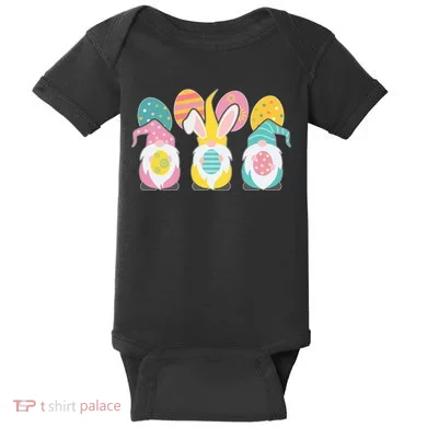Cute Easter Holiday Gnomes Baby Bodysuit