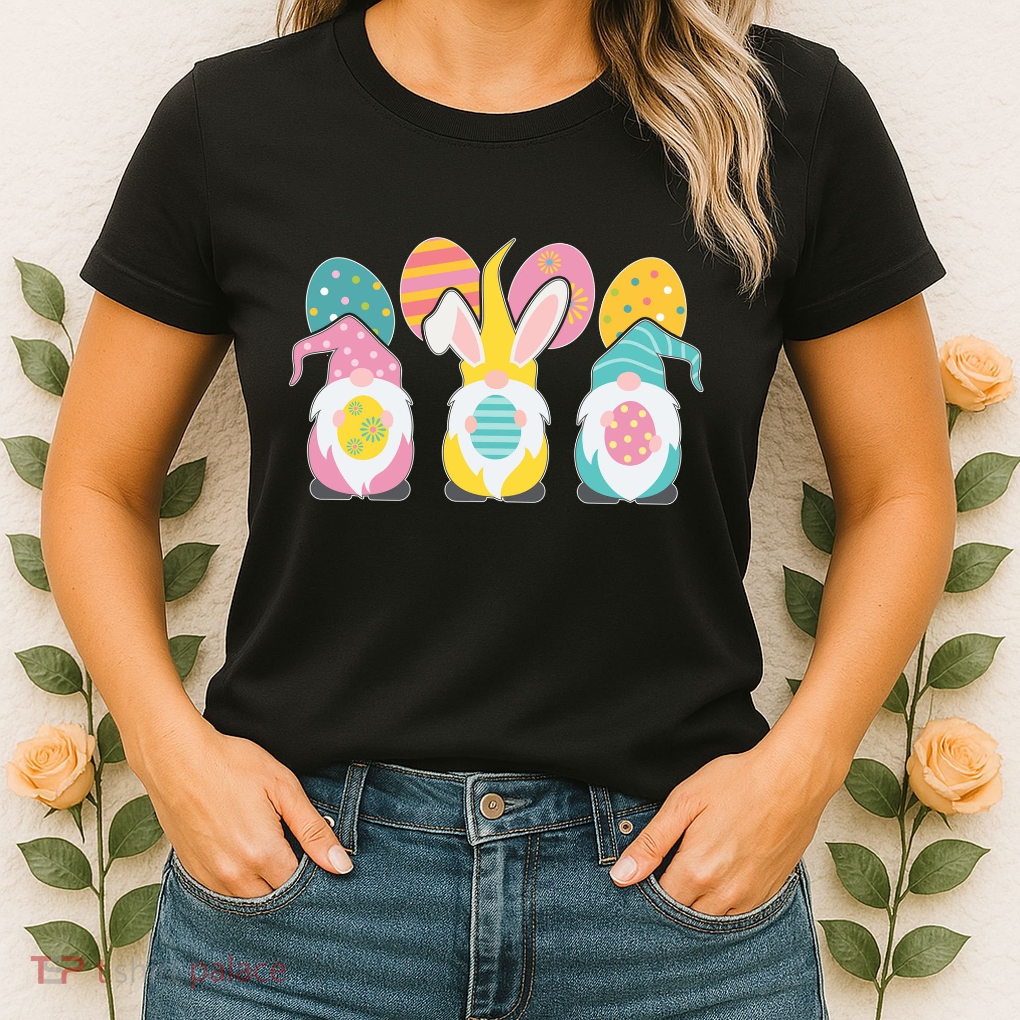Cute Easter Holiday Gnomes Women's T-Shirt