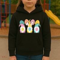 Cute Easter Holiday Gnomes Kids Hoodie thumb 3