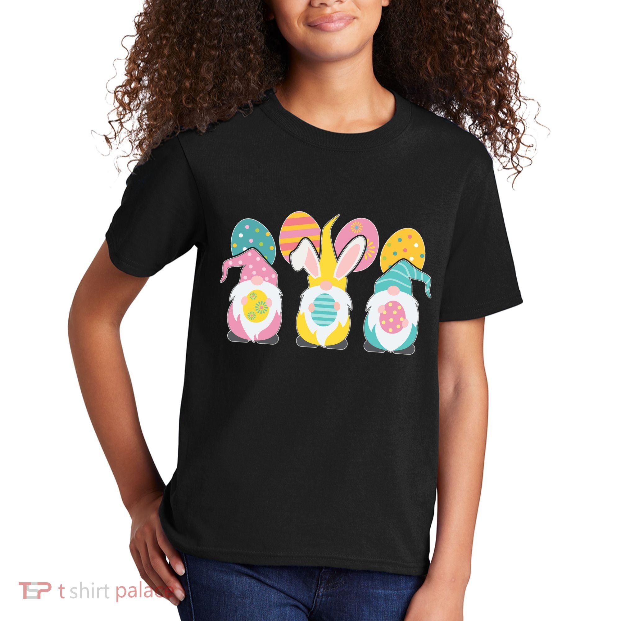 Cute Easter Holiday Gnomes Kids T-Shirt