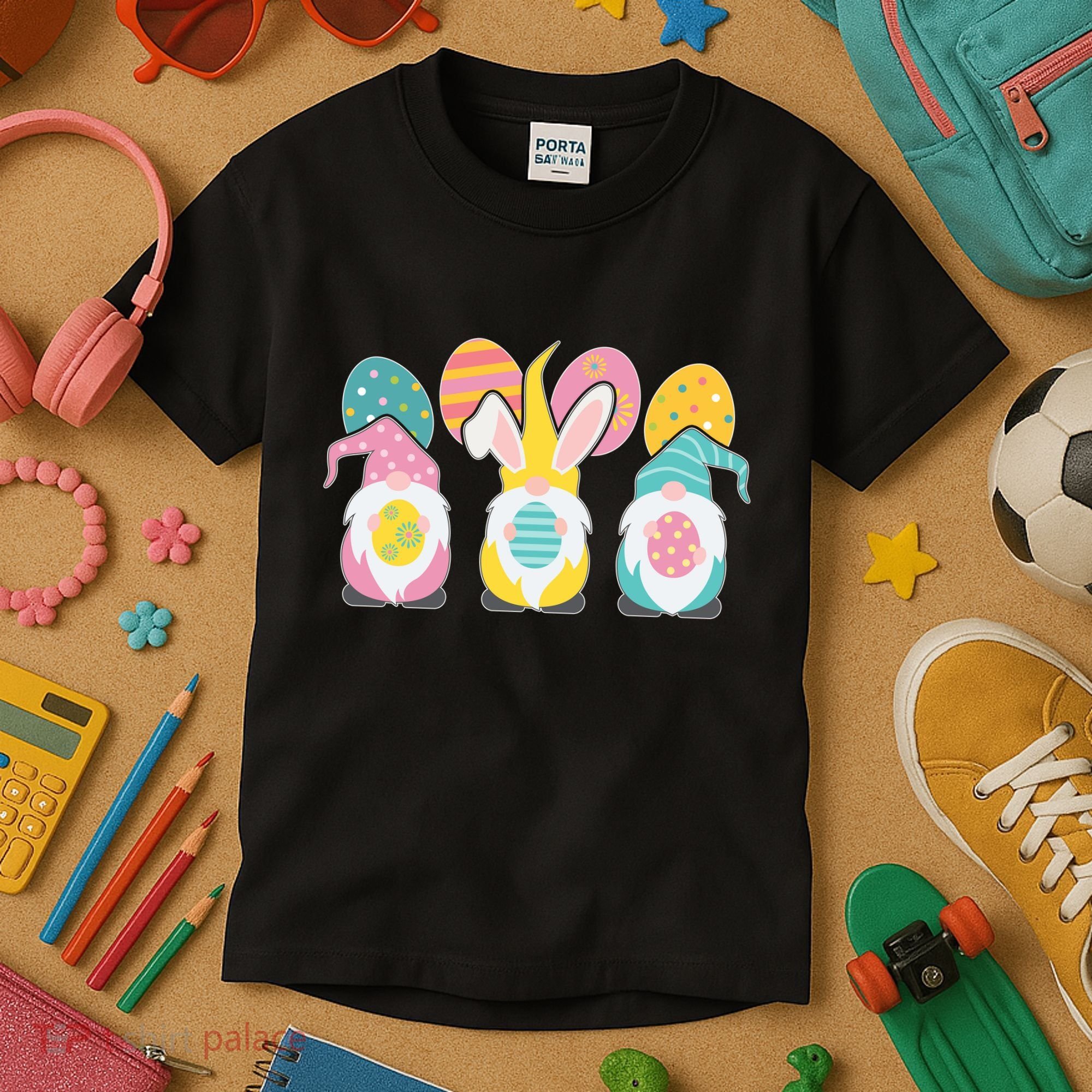 Cute Easter Holiday Gnomes Kids T-Shirt