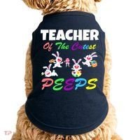 Cute Easter: Teacher Of The Cutest Peeps Doggie Tank thumb 0