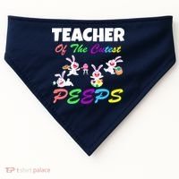 Cute Easter: Teacher Of The Cutest Peeps USA-Made Doggie Bandana thumb 0