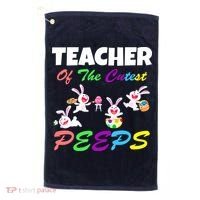 Cute Easter: Teacher Of The Cutest Peeps Golf Towel thumb 0