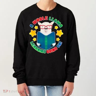 Cute Educational - A Whole Llama Learning Women's Sweatshirt