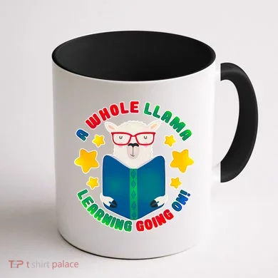 Cute Educational - A Whole Llama Learning Coffee Mug back